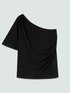 Einschultriges T-Shirt aus Jersey mit Lichtpunkten image number 4