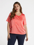 Blusa a balze con ricamo in perline image number 0