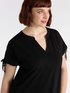 Dress with drawstring on the shoulders image number 3
