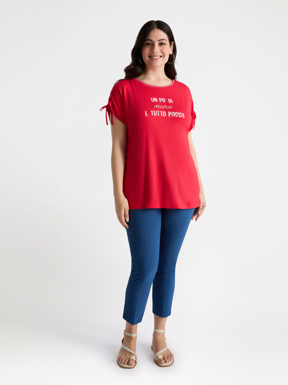 Camiseta bordada en viscosa LENZING™ ECOVERO™