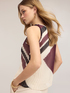 Pleated georgette top with print image number 3