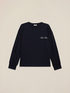 Rundhals-Sweatshirt mit Buchstaben-Stickerei image number 4
