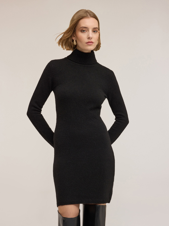 Vestito tubino in maglia misto lana