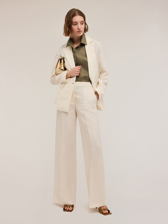 Blazer monopetto con martingala