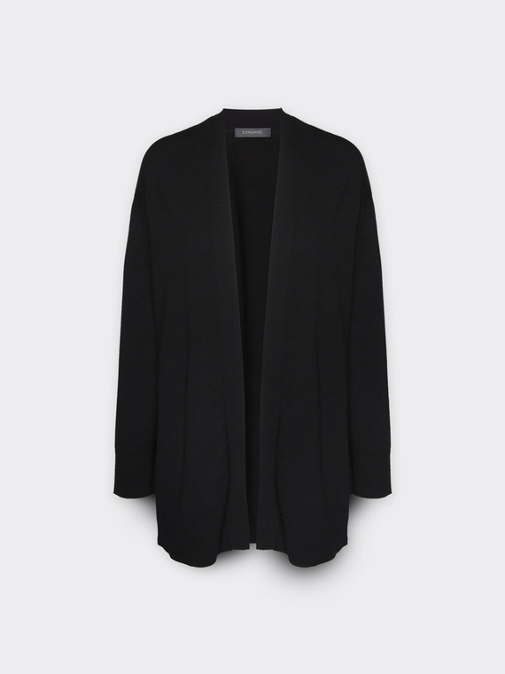 Cardigan long ouvert sur le devant