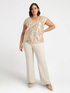 Sequin-embroidered LENZING™ ECOVERO™ viscose T-shirt image number 3