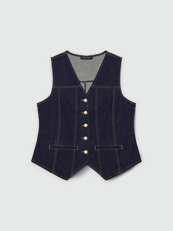Weste aus Denim