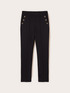 Regular pants with eyelet pattern image number 4