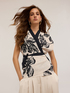 Floral top with crossover image number 2
