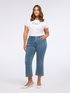 Kick flare jeans with faded rhinestone effect image number 4