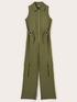 Long jumpsuit with cargo pockets image number 4