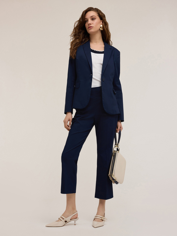 Pantalon kick flare en coton technique