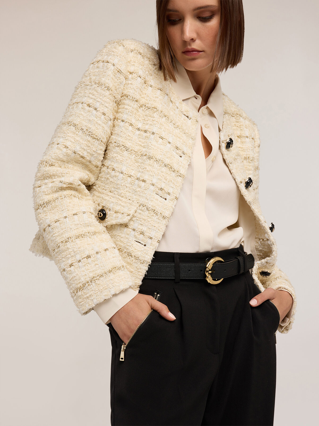 Cintura con fibbia tonda image number 0