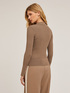 Cardigan a coste con colletto image number 1