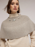 Ribbed knit shrug with stones image number 0