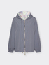 Reversible printed parka with hood image number 5