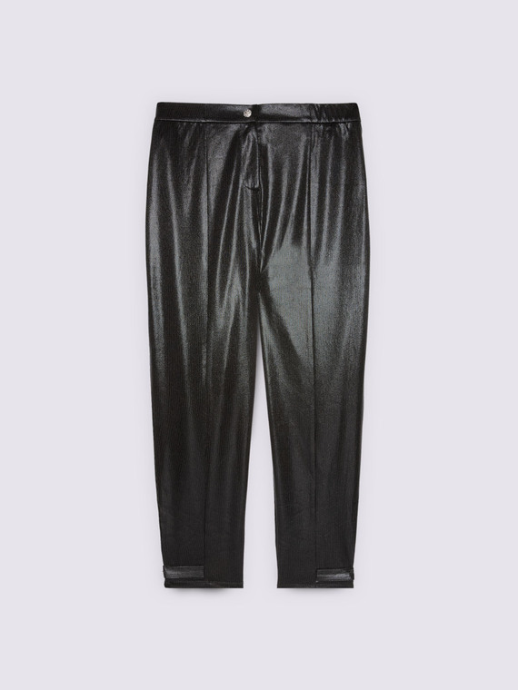 Carrot Fit Hose aus Lurex-Jersey