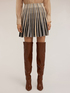 Pleated lurex knit skirt image number 1