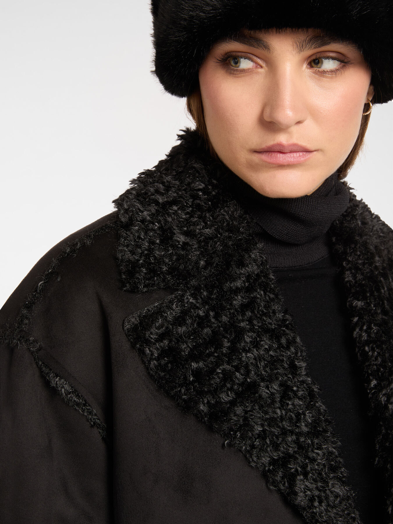 Abrigo de tela suave con bolsillos image number 2