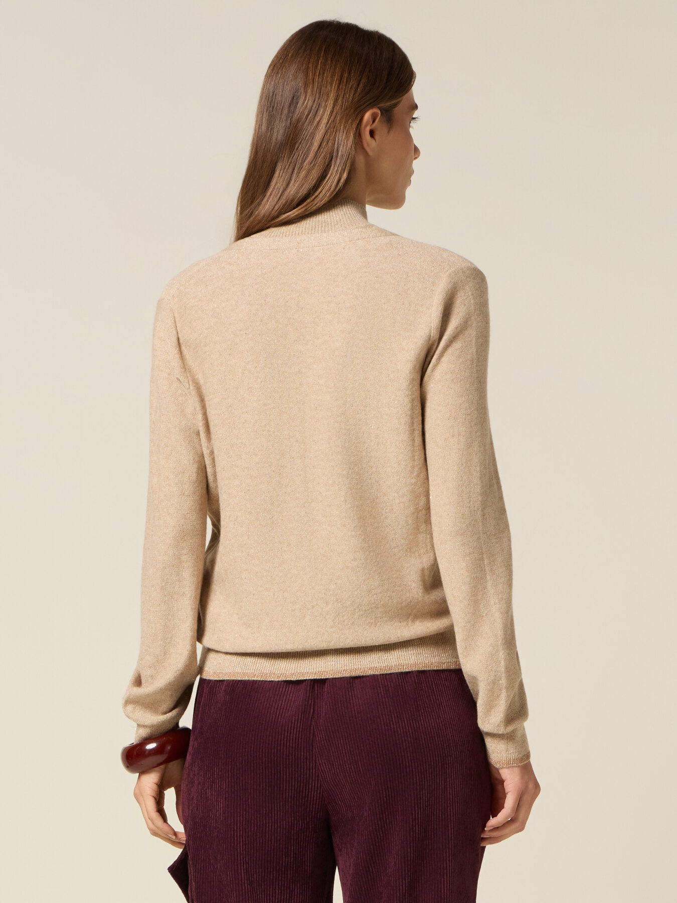 V-neck cashmere blend cardigan image number 1