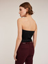 Top bustier in maglia a coste image number 1