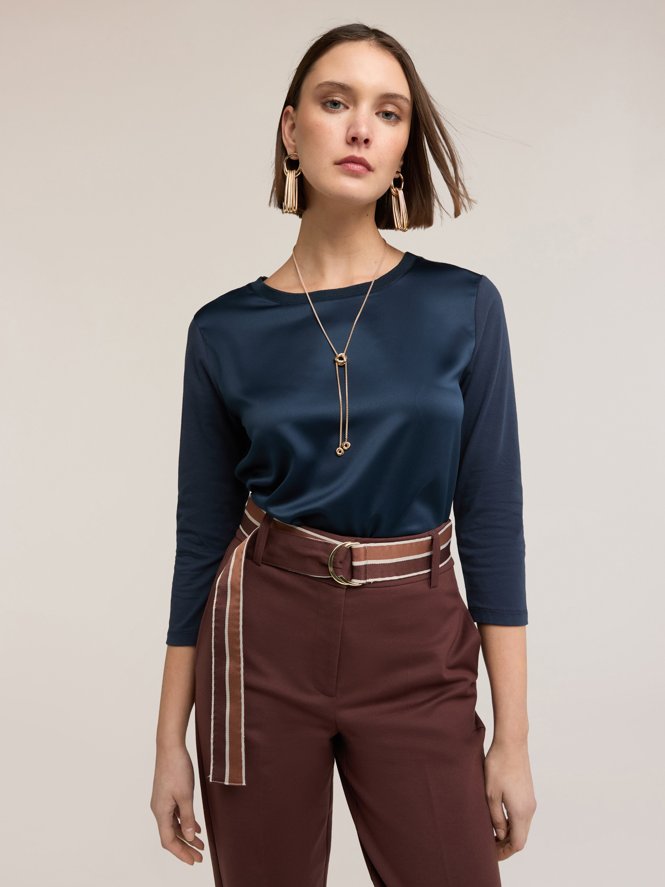 Tricou din două materiale image number 0