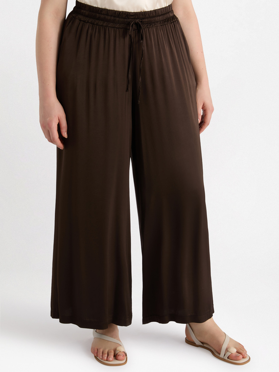 Satin palazzo trousers