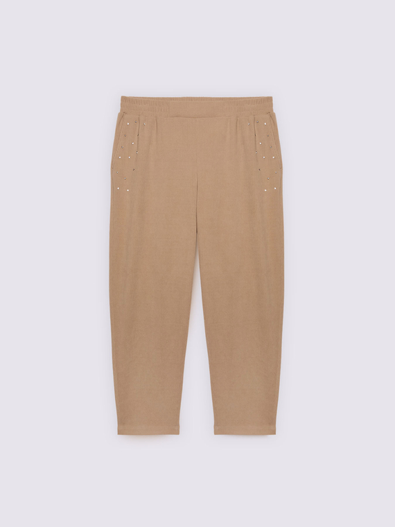 Pantaloni joggers in velluto a coste