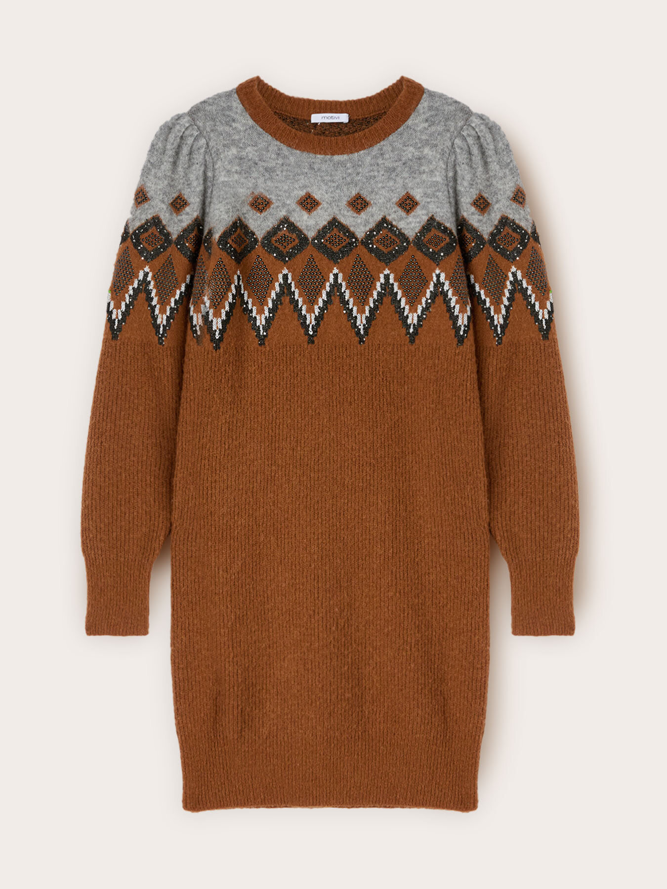 Robe jacquard à manches bouffantes image number 4