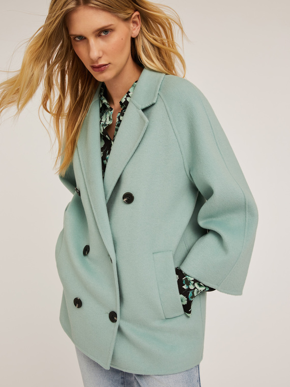 Cappotto doppiopetto misto lana