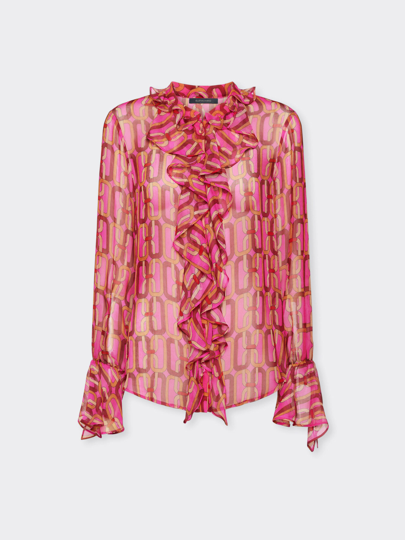 Camicia stampata con volants image number 4