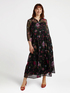 Langes Hemdblusenkleid mit Blumenmuster image number 1