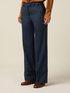 Pantaloni wide leg flare con risvolto image number 3