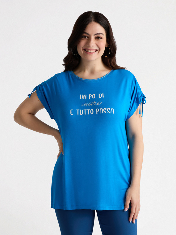 Camiseta bordada en viscosa LENZING™ ECOVERO™