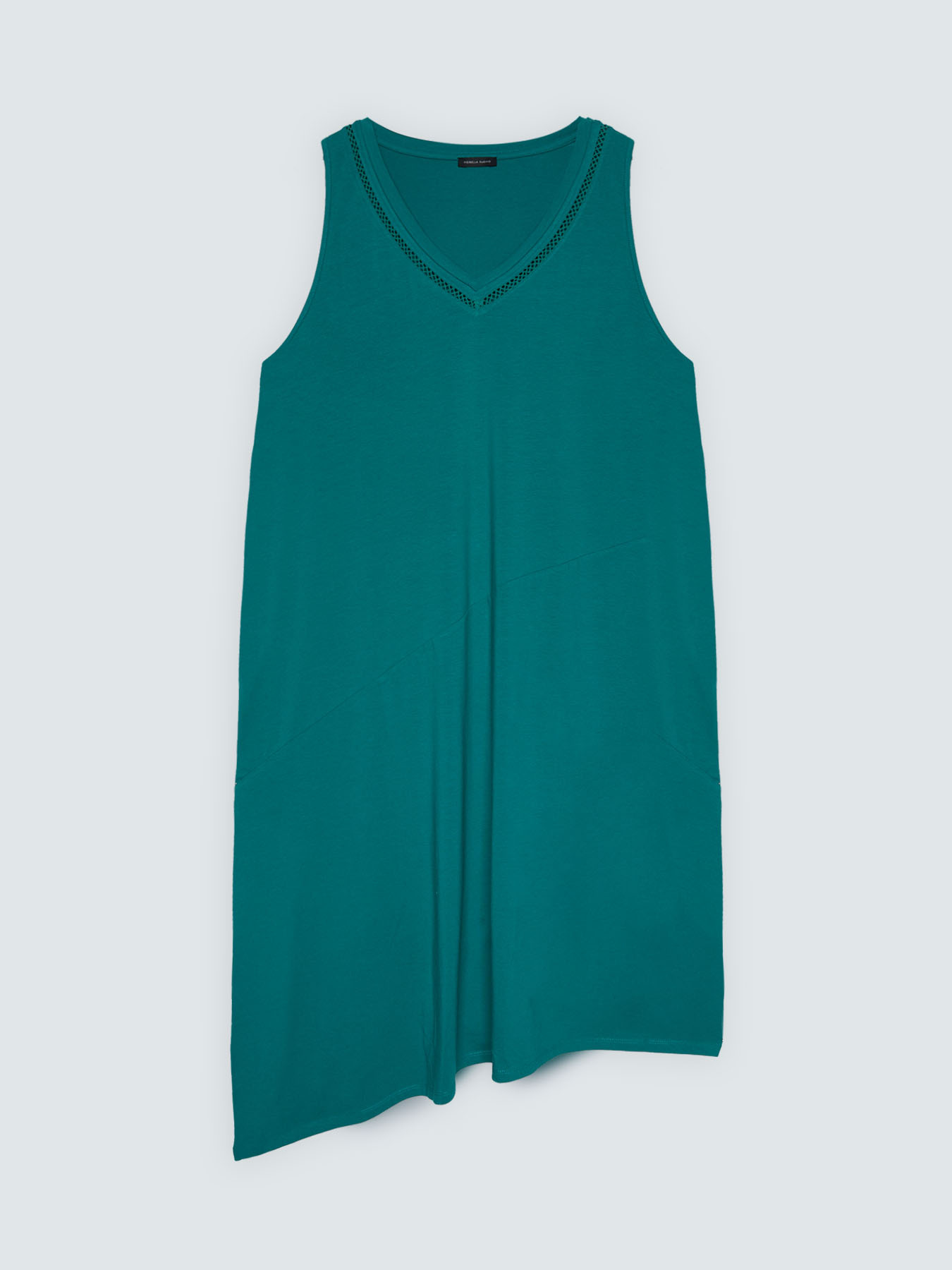 Midi dress with V-neck and cut-out detail image number 0