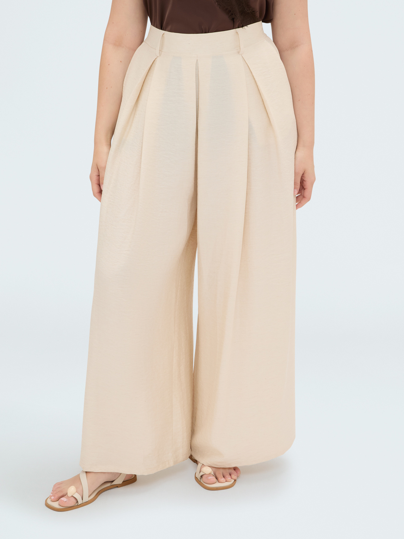 Palazzo-Hose mit Bundfalten image number 3