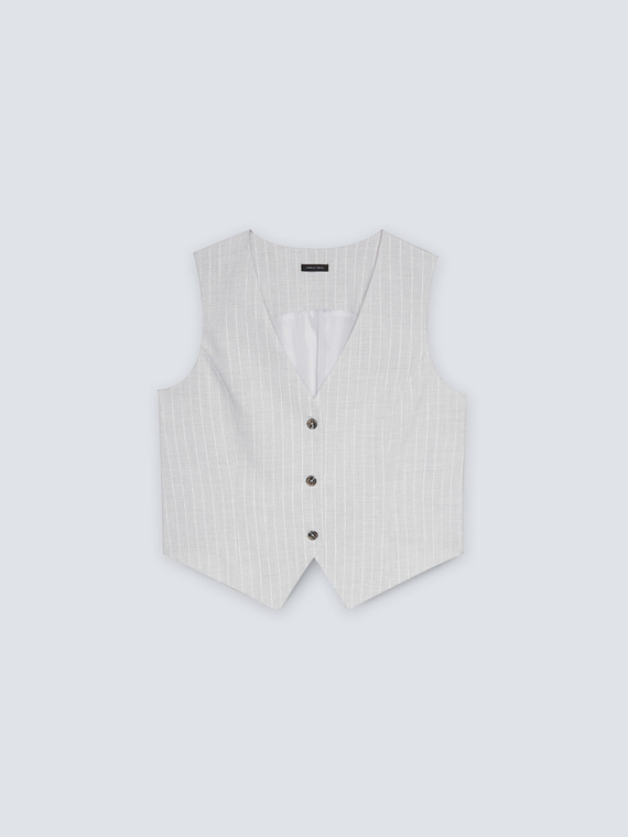 Lurex pinstriped waistcoat