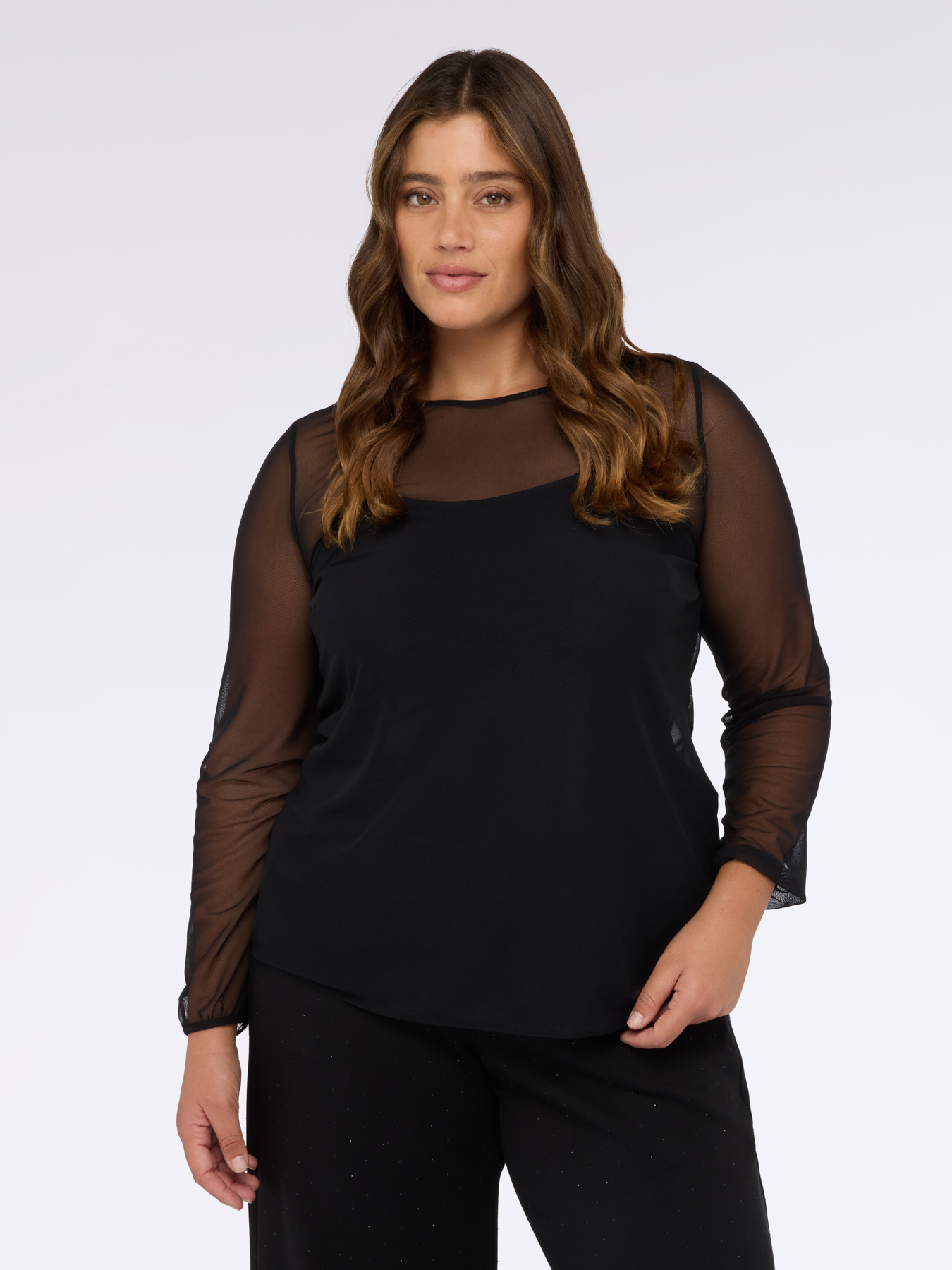 Transparent tulle T-shirt image number 0