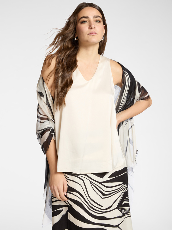 Viscose satin top