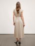 Robe mi-longue lurex avec jupe plissée image number 1