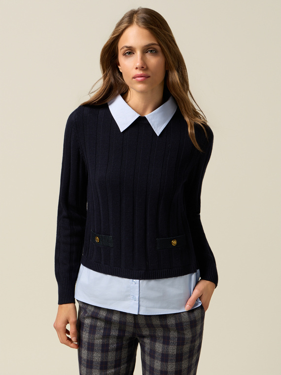 Maglia effetto sovrapposizione