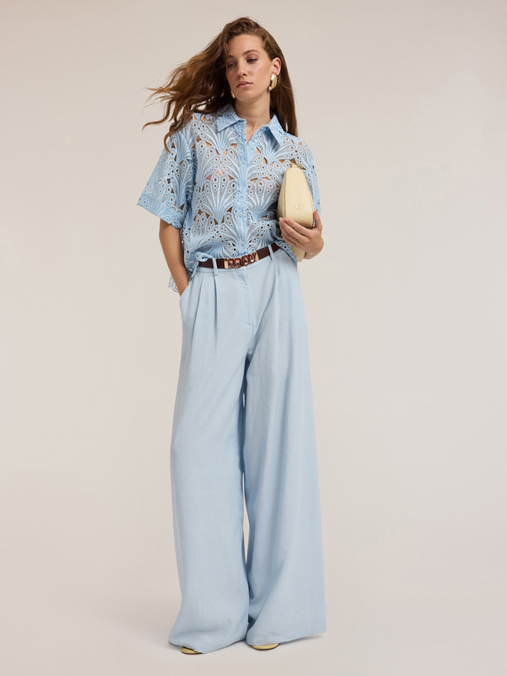 Chemise en dentelle macramé