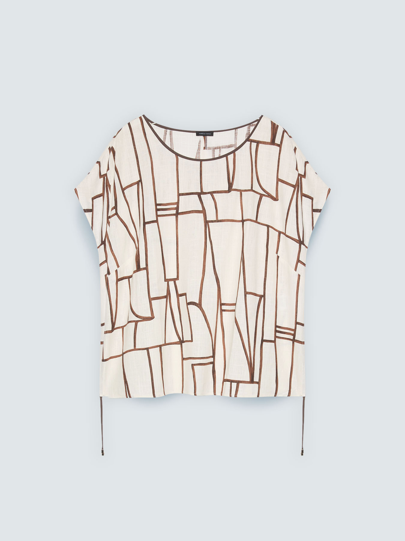 T-shirt with geometric print image number 4