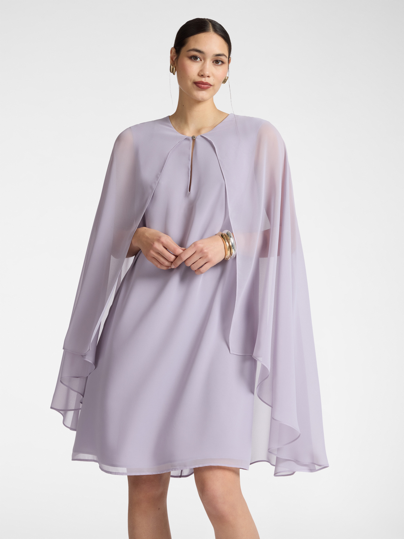 Abito layered in georgette image number 2