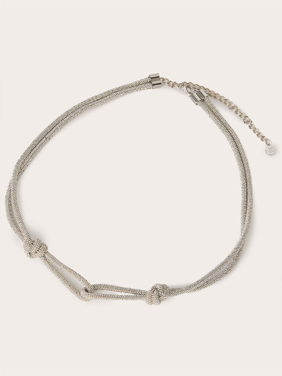 Jeweled belt with knots