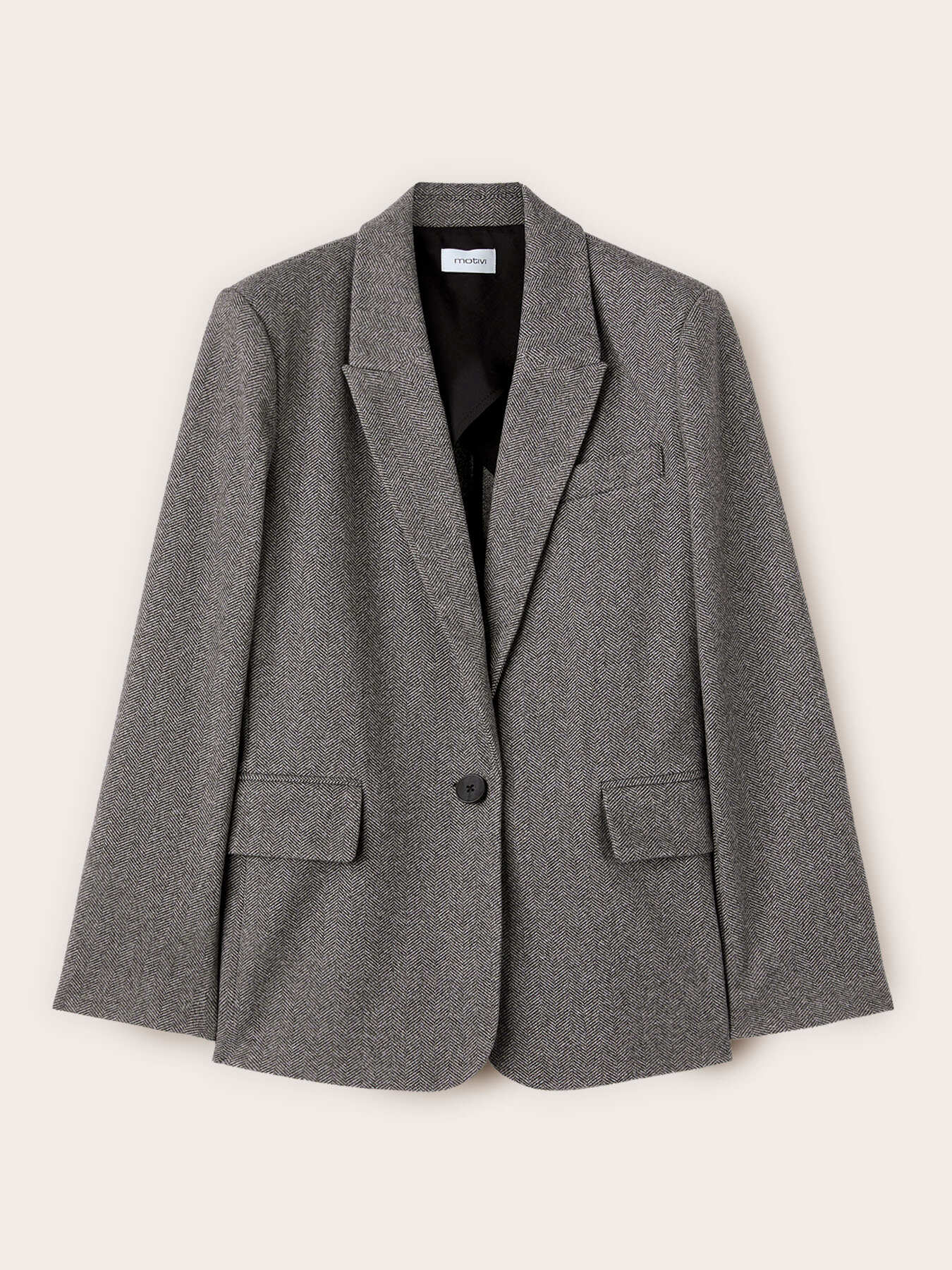 Strukturierter Blazer aus garngef&auml;rbtem Stoff image number 4