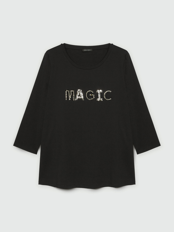 T-Shirt mit Schriftzug „Magic“