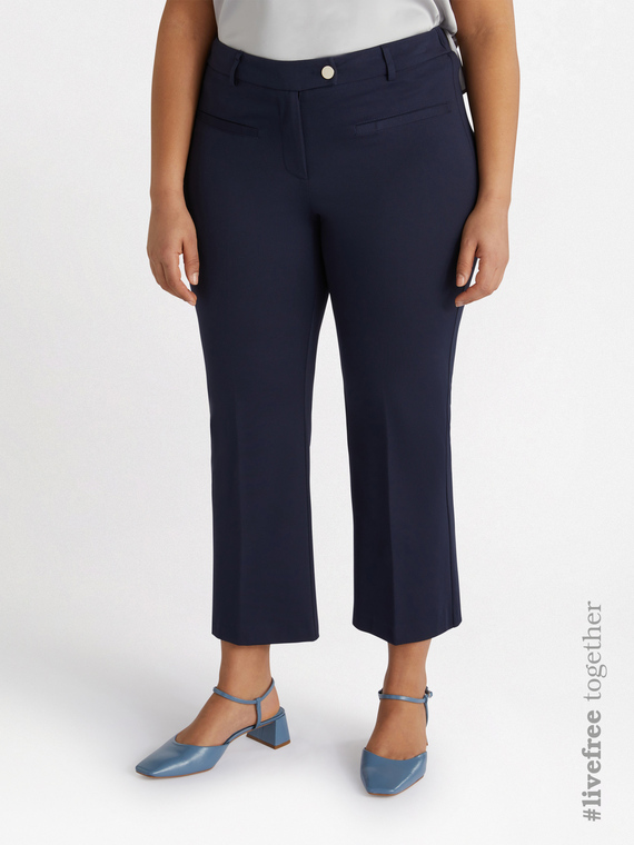 Kick-Flare-Hose in Milano-Rib