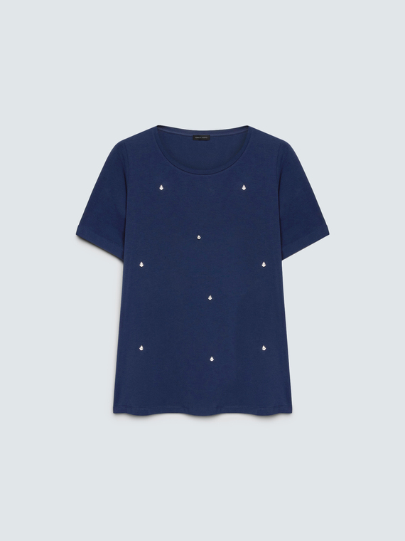 Cotton t-shirt with charms
