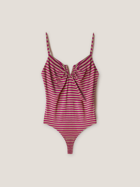 Gestreifter Jersey-Body